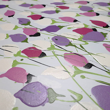 Canvas schilderij 'Tulpenveld'