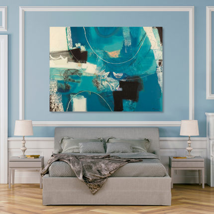 Aluart schilderij 'Abstracte collage'
