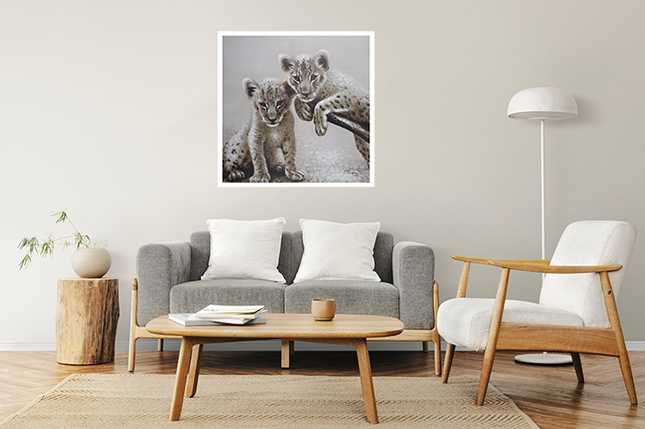 Canvas schilderij Co Co Maison 'de twee welpjes'