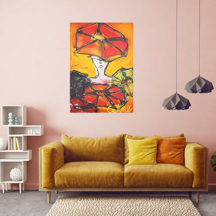 Wine Art 'Flowers'