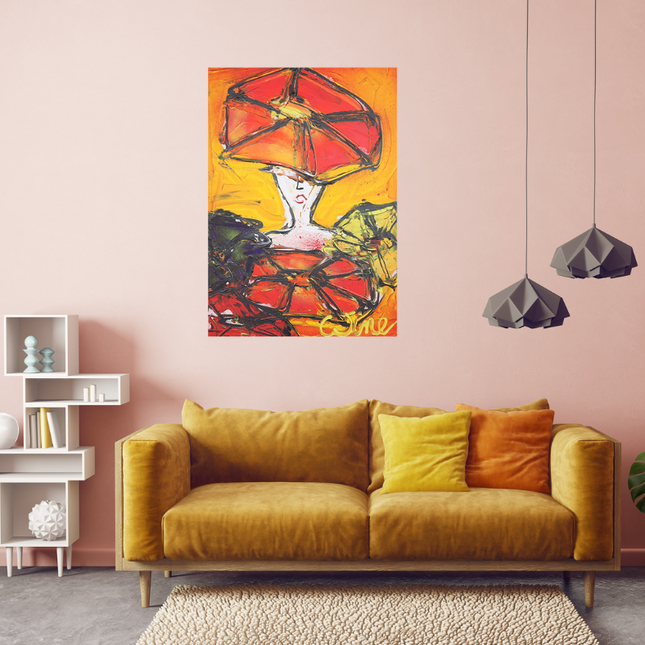 Wine Art 'Flowers'