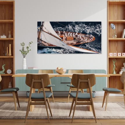 Aluart schilderij 'Zeilboot'