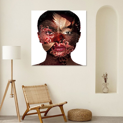 Aluart schilderij 'Artistic make-up'