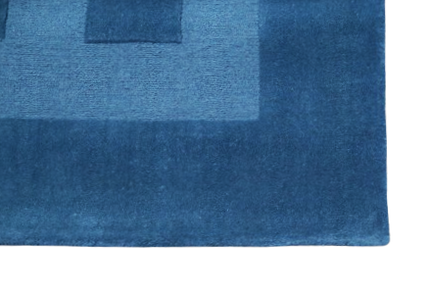 Vloerkleed 'Blauwe vakken'
