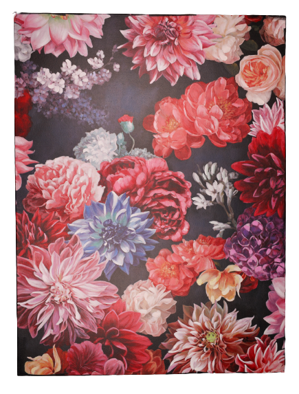 Canvas schilderij 'Bloemenspel'