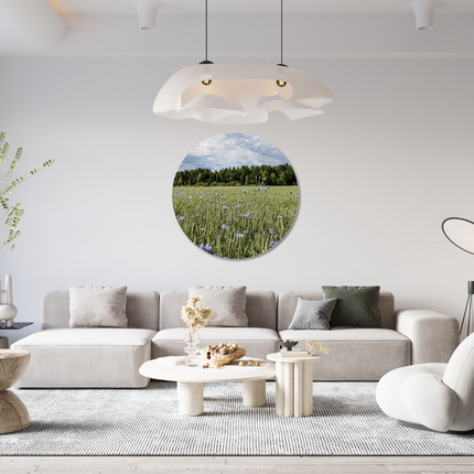 Aluart schilderij 'Bloemen In Een Weiland'