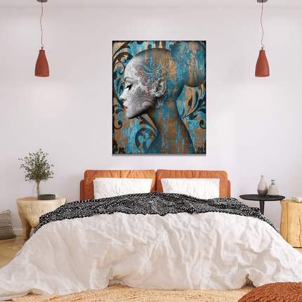 Leather dibond schilderij 'Avec amour'