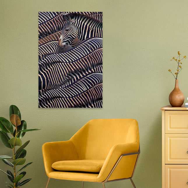 Aluart schilderij 'Kudde Zebra's'