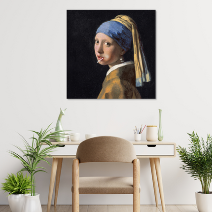 Aluart schilderij 'Lollipop Girl Vermeer'