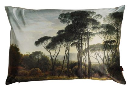 Sierkussen 'Italiaans landschap donkergroen'