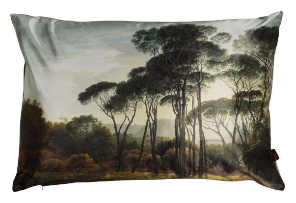 Sierkussen 'Italiaans landschap donkergroen'
