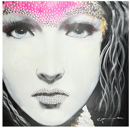 Canvas schilderij 'Diamonds face'