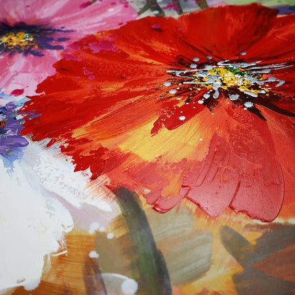 Canvas schilderij Mondiart 'Bloemenprint'