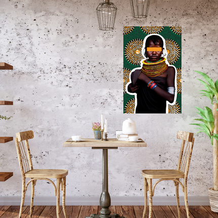 Aluart schilderij 'Turkana Girl glans'