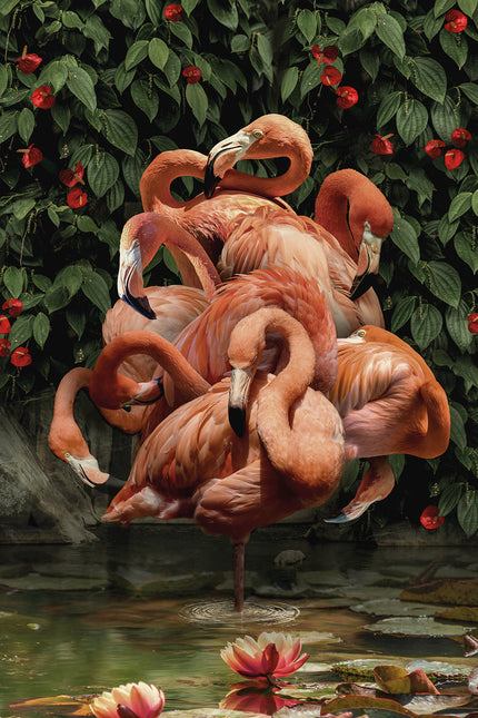 Schilderij 'Flamingo'