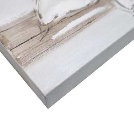 Canvas 'Witte bloemen'