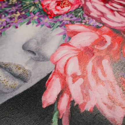 Canvas schilderij 'Rozen kapsel'