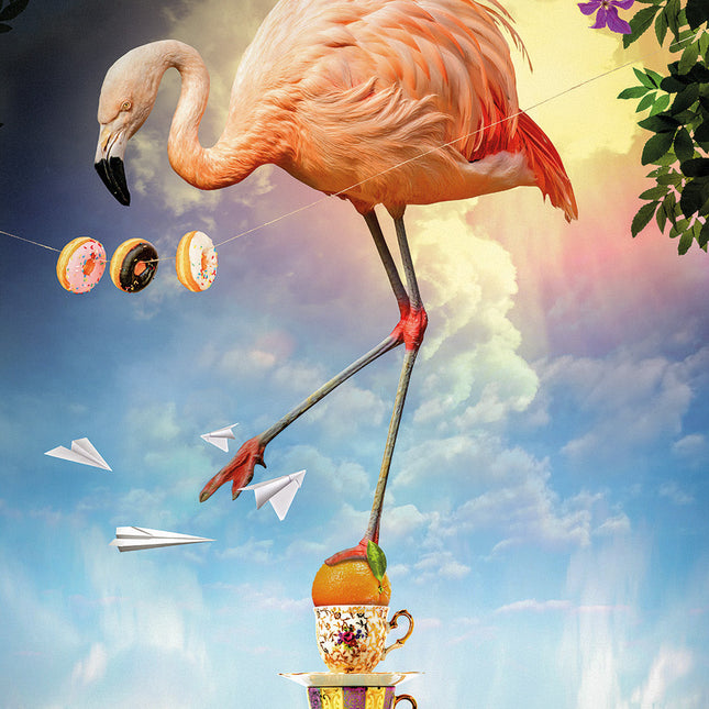 Aluart schilderij 'Dancing Flamingo'