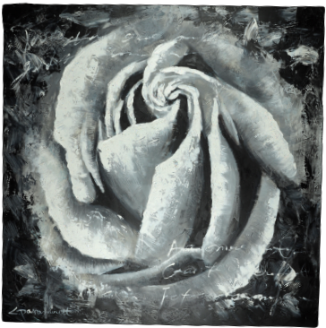 Canvas schilderij 'Black rose'