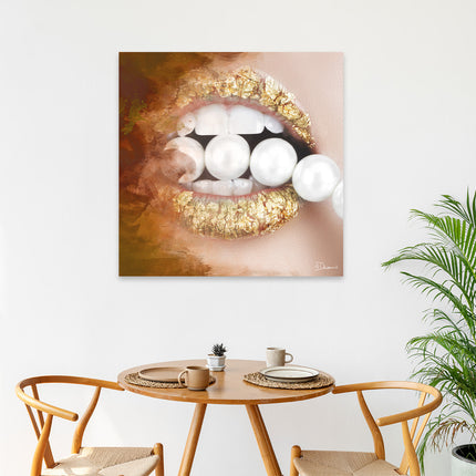 Aluart schilderij 'Golden Kiss'