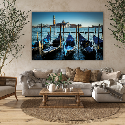 Aluart schilderij 'De gondels van Venetië'