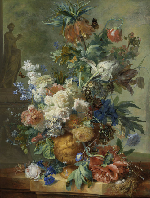 Wandkleed 'Stilleven bloemen'