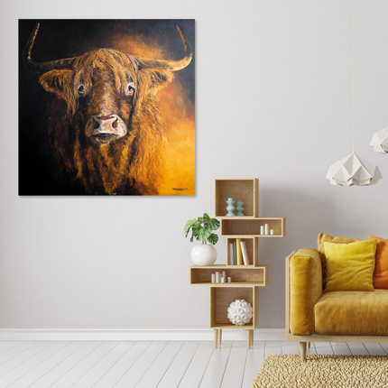 Aluart schilderij 'Highland Cow'