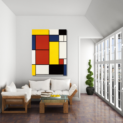 Aluart schilderij 'Abstracte vlakken - Piet Mondriaan'