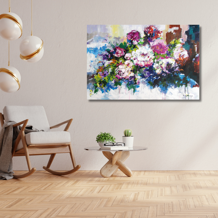 Aluart schilderij 'Kleurrijke bloemen'