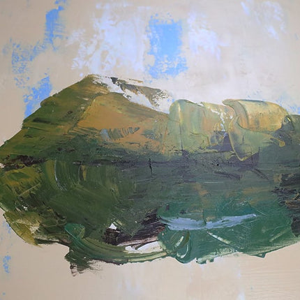 Canvas schilderij 'Drieluik landschap'