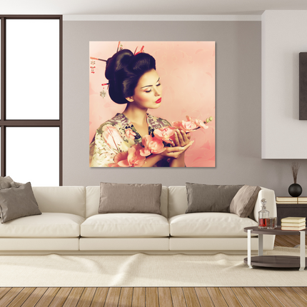 Aluart Schilderij 'Japanse Geisha Vrouw'