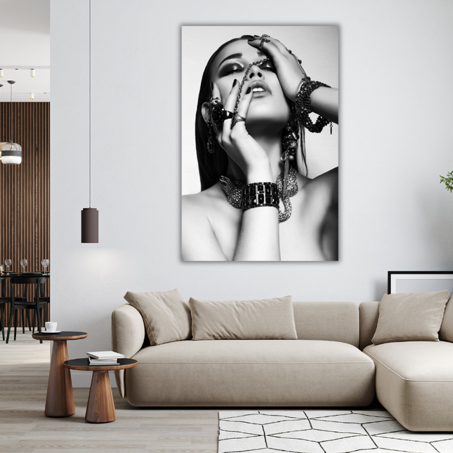 Aluart schilderij 'Black Jewellery'
