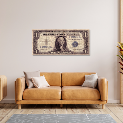 Aluart Schilderij 'One Dollar Silver Certificate'