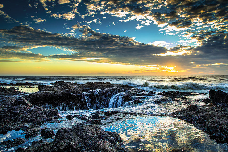 Schilderij 'Kona Sinkhole Sunset'