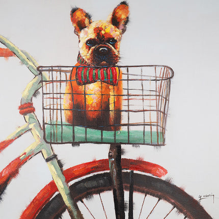 Canvas schilderij 'Riding my bike'