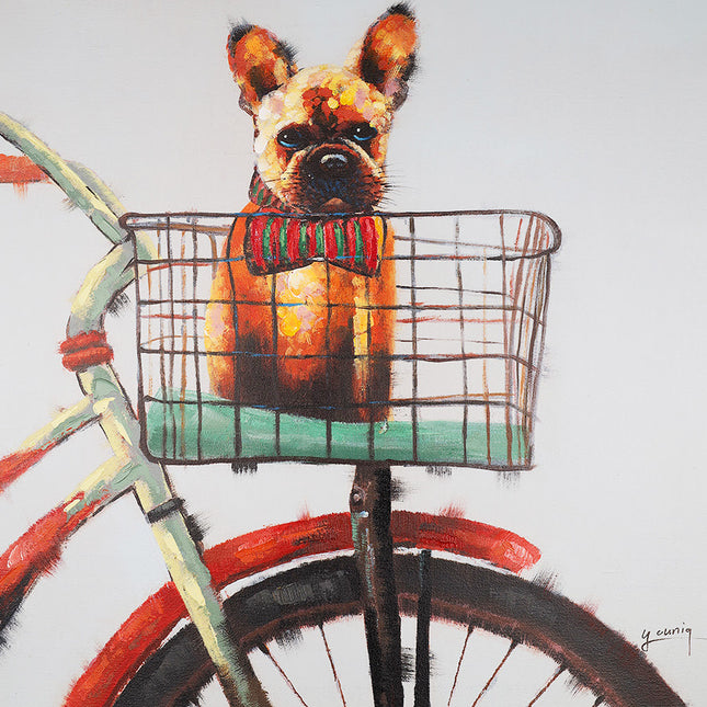Canvas schilderij 'Riding my bike'