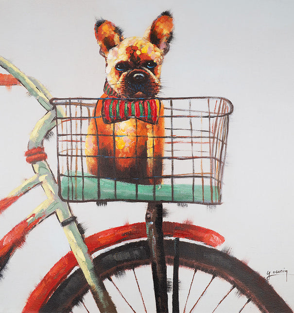 Canvas schilderij 'Riding my bike'