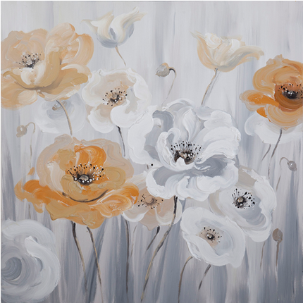 Canvas schilderij 'Mooie klaprozen'