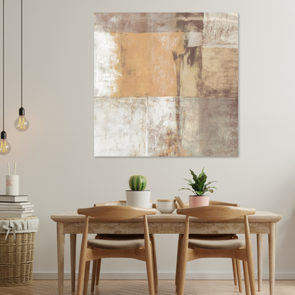 Aluart schilderij 'Aardetinten'