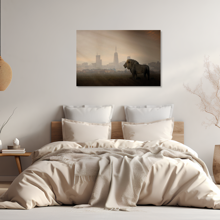 Aluart schilderij 'Lion And The City'
