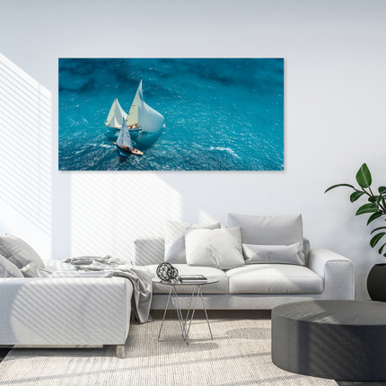 Aluart schilderij 'Croisement blue'