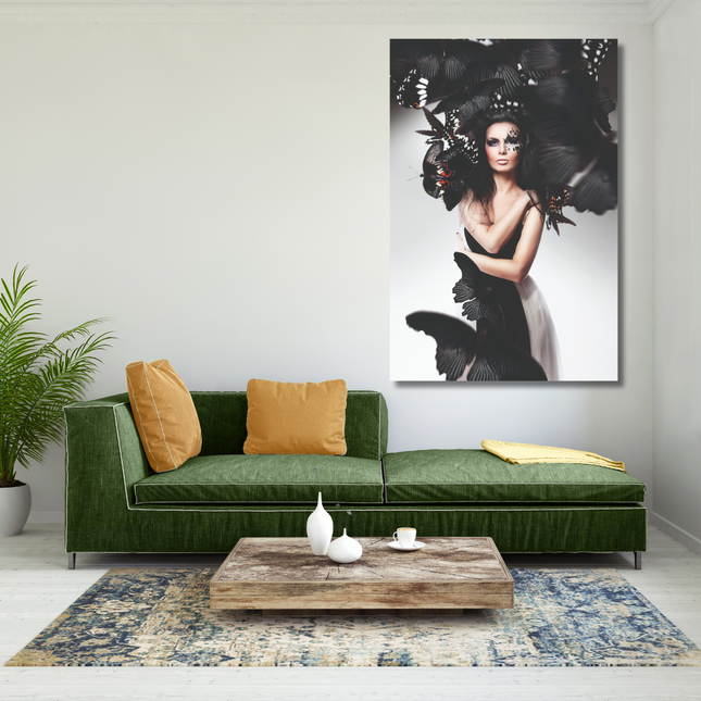 Aluart schilderij 'Black Butterfly'