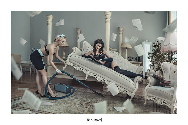 Aluart schilderij 'The clean girls'