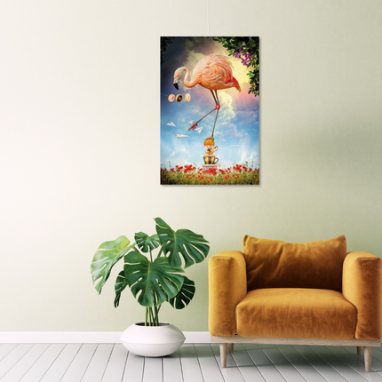 Aluart schilderij 'Dancing Flamingo'