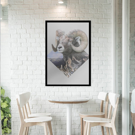 Ingelijste Poster 'Bok in natuur'