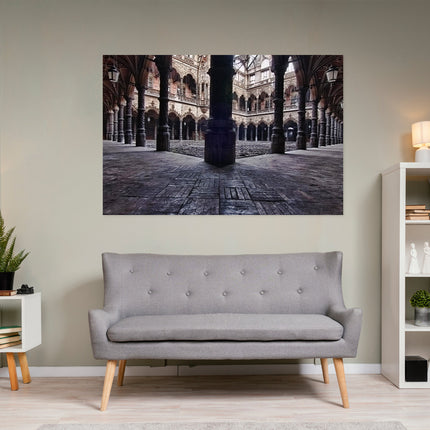Aluart schilderij 'Binnenplaats'