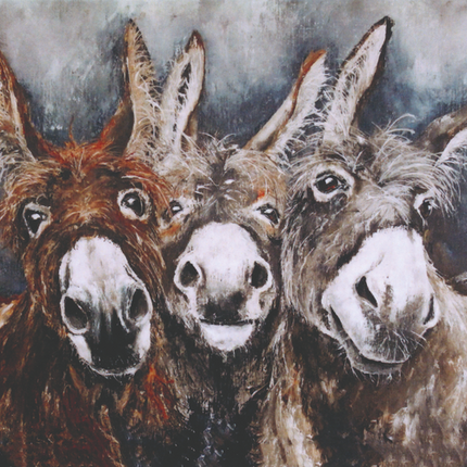 Aluart Schilderij 'Pieternel de drie Ezels'