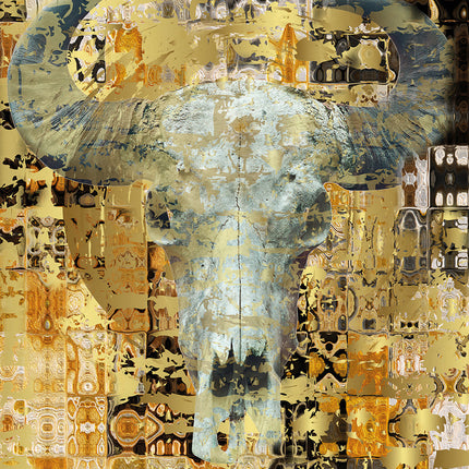 Wandkleed 'Golden skull'