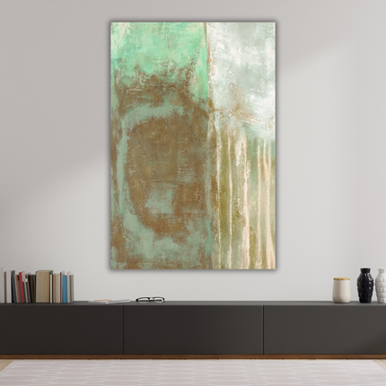 Aluart schilderij 'Abstracte pastel tinten