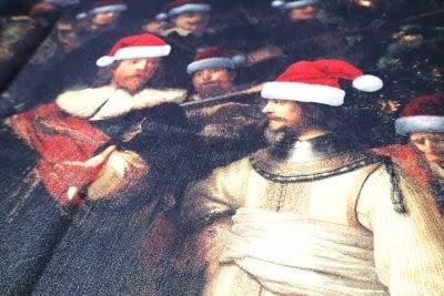 Wandkleed 'De Nachtwacht kerst'